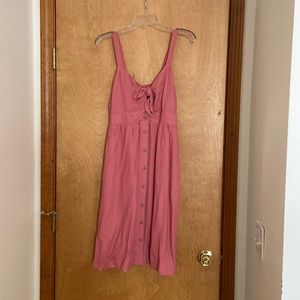 Casual summer dress, small. Beautiful mauve color with buttons down the front.